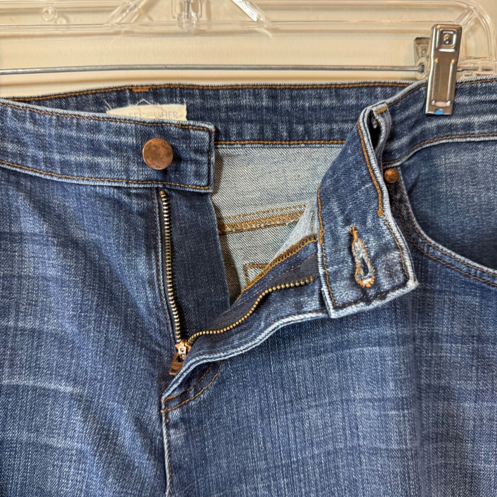Excellent Eileen Fisher Straight Leg Jeans Womens 16 Blue Good Organic Cotton - Picture 6 of 8